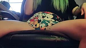 smoking hot stepsister lights up a cigarette