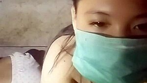 Gogo Dancing Asian Girl Showcasing Her Big Tits