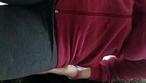 your fat italian tries on tight yoga pants in store without panties