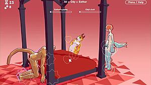 Odymos LGBT Hentai Game Ep 9: Bisexual Threesome Gets Complicated