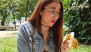 she activated the lush toy during a steamy picnic in the park, feeling waves of pleasure build