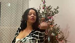 Anna Maria, the Latina star, dances seductively in her Christmas video, captivating all viewers