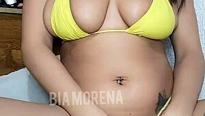 Tattooed Brazilian Woman Seductively Shows Off Her Sensual Body