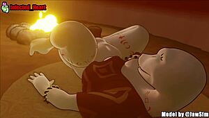 Crush Lulu in intense mating press with monster loop sound