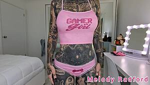 Melody Radford's Pink Gamer Girl Lingerie Try-On Haul