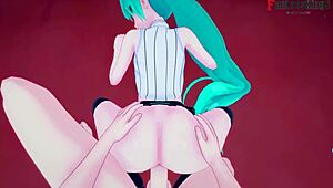 Hatsune Miku in a steamy POV adventure for free.