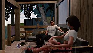 Jack and Emma get spanked in paradise comic.