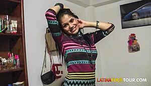 Ever seen a petite Latina with braces handle a monster cock on her first date?