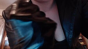 Italian Dominatrix In Leather Dominates You Verbally And Physically With Gloves And Latex