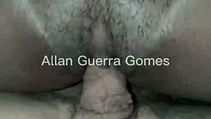 Negra Neon Black Onix with giant ass rides MMA fighter Allan Guerra Gomes
