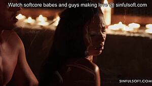 Greek God Dominates Earthly Beauty with Fierce Blowjob Action