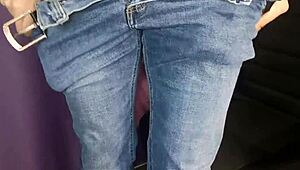 Nurse skillfully jerks off patient. His face and tits get drenched with cum.