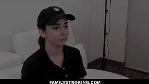 cute teen bangs stepuncle during naughty photoshoot for cash