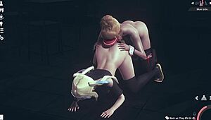 Beautiful girl massage for gay relaxation