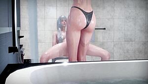 this futa hentai sex in the bathroom gets so wild 💦