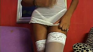 Gorgeous shemale seduces with intense interracial action. Her skills outshine any average slut in bed.