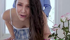 Cute Teen Liz Jordan Bent Over by Stepdaddy Filthy Rich for Hardcore Study