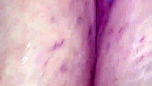 playing with her wet pussy in blue lingerie