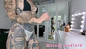 hey, see melody radford trying on micro bikini and lace g-string haul?