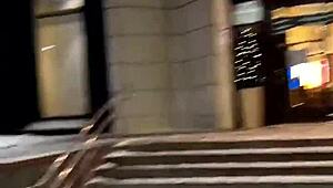 Point of view blowjob in a hotel bathroom with detailed oral action