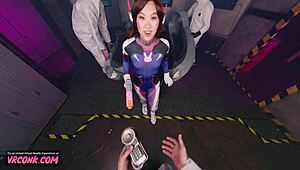 vr conk d va sucking big buff's cock in kimmy kimm overwatch cosplay