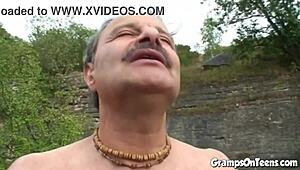 damn, that teen riding gramps cock by the lake tho