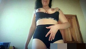 Brazilian beauty is having a masturbation session with you