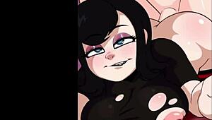 fhbquickie halloween mavis dracula in a hotel crossdressing game for a wild night surprise