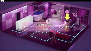 cute honey bunny girl dominates in hentai game with naughty succubus sex