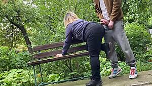 big ass milf gets cummed on in park jeans 😜