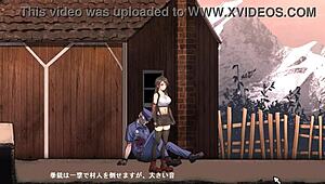 hey, watch this cute lady bang villagers in hentai!