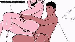 I can’t believe how hard my stepson fucks me fast in this animated gay loop!