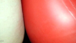 Wife Feels Intense Pleasure In Latex Suit During Doggystyle