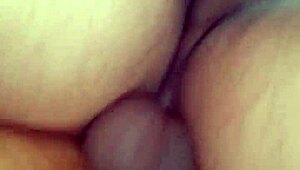 Wife bent over in doggystyle position gets a creampie.
