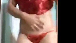 is my peruvian cousin twerking her big ass in red lingerie on live webcam?