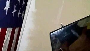 Amateur bent over in homemade scene