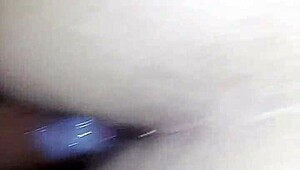 Amateur bent over in homemade scene