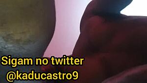 Kadu Castro moans during bareback group banging in Rio