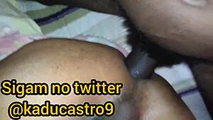 Kadu Castro moans during bareback group banging in Rio