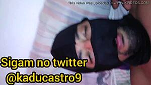 Kadu Castro moans during bareback group banging in Rio