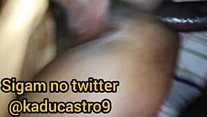 Kadu Castro moans during bareback group banging in Rio