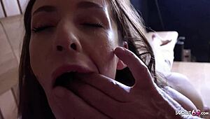 Hey, check this old German guy banging a teen in sauna anal style!