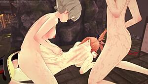 Yoimiya Makes Ayaka And Sayu Explode With Pleasure In Genshin Impact