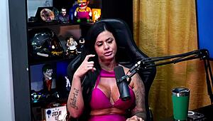 Bree, Blonde Babe, Teases Camera Then Takes Big Black Cock for Blowjob and Cumshot