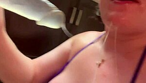 Who Wants Busty Whore Sucking Dildo?