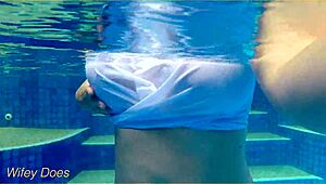 i swam in the hotel pool with my wet white shirt on