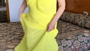 Mariaold Teases With Huge Boobs In Lingerie, Showing Asshole And Shaved Pussy