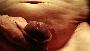 Jerking off with a tight cock ring