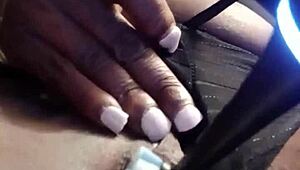 Thick Ebony Sucks Cock at Gloryhole with Wild Action