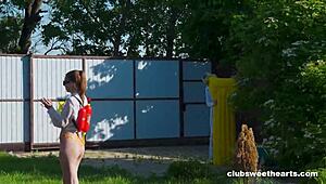 squirting pistols spark wild orgy fun at summer party